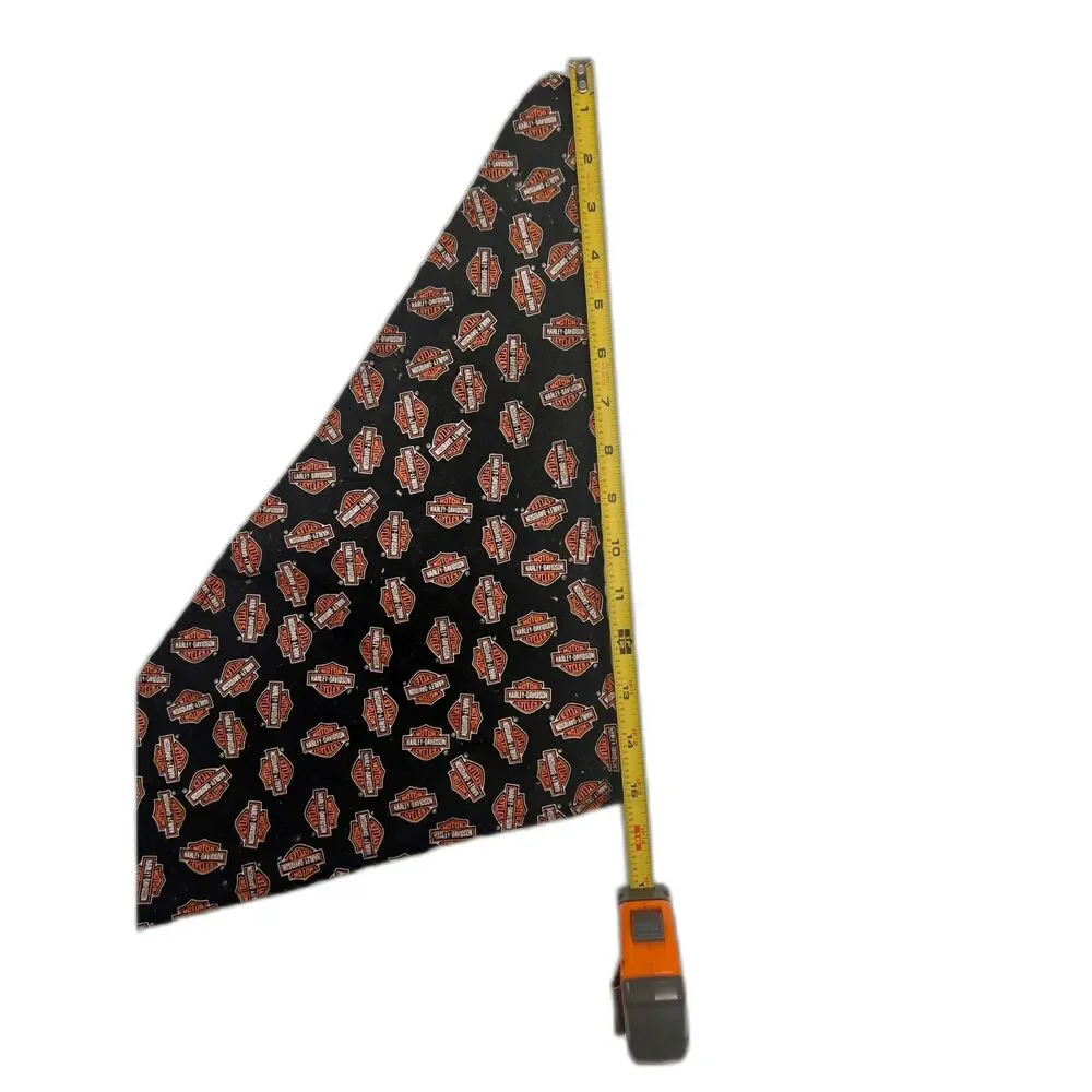 Vtg Harley-Davidson 2004 Logo Black Orange Dog Puppy Bandanna Triangle Pet Gear